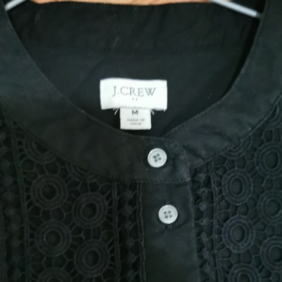 J. Crew Elegant Black Tiered Long Sleeve Dress - Picture 3 of 4